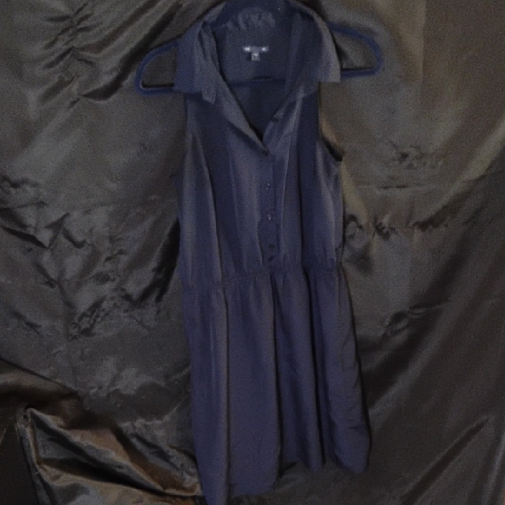 GAP Blue Sundress Notched Collar Mini